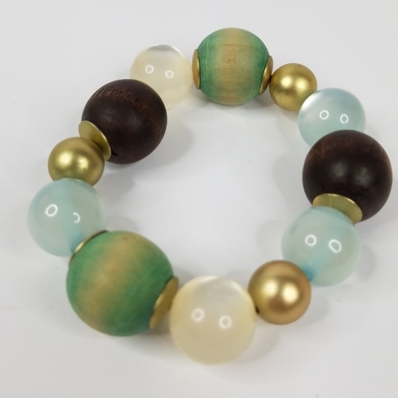 Teacher Appreciation Bracelet Set - 18PCS Wooden Beaded & TEACH Letter Bracelets, Gift Box Included
